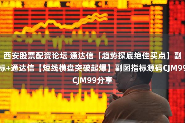 西安股票配资论坛 通达信【趋势探底绝佳买点】副图指标+通达信【短线横盘突破起爆】副图指标源码CJM99分享